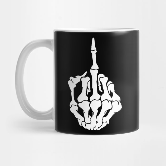 Skeleton Middle Finger by WhateverTheFuck